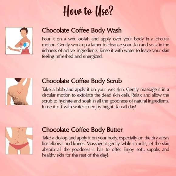 NEW The Beauty Co. Choc. & Coffee Body Wash, Body Scrub & Body Butter Gift Set - Picture 10 of 12